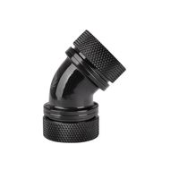 Thermaltake Pacific G1/4 PETG Tube 45-Degree Dual Compression 16mm OD - Black Waterkoelinghoekverbinder - thumbnail