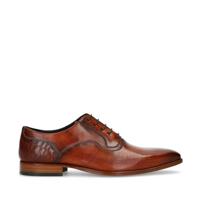 Manfield Black Label leren veterschoenen cognac