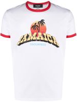 DSQUARED2 t-shirt Jamaica à logo imprimé - Blanc