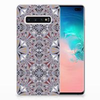 Samsung Galaxy S10 Plus TPU Siliconen Hoesje Flower Tiles - thumbnail