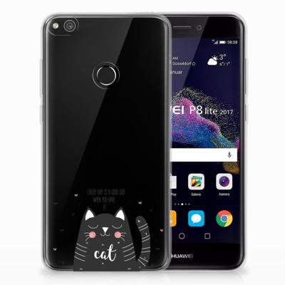 Huawei P8 Lite 2017 Telefoonhoesje met Naam Cat Good Day Huawei P8 Lite 2017 Telefoonhoesje met Naam Cat Good Day