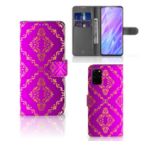 Wallet Case Samsung Galaxy S20 Plus Barok Roze - thumbnail