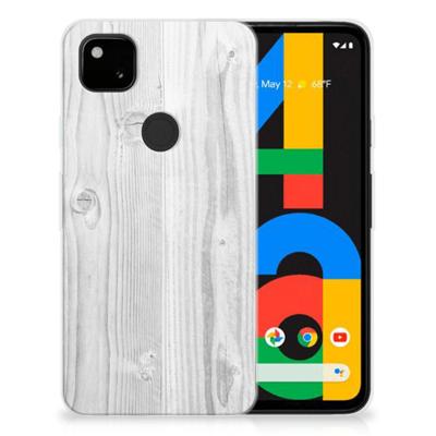 Google Pixel 4a Bumper Hoesje White Wood