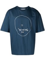 Etudes t-shirt en coton à imprimé graphique - Bleu