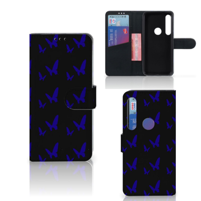 Motorola Moto G8 Plus Telefoon Hoesje Vlinder Patroon Motorola Moto G8 Plus Telefoon Hoesje Vlinder Patroon