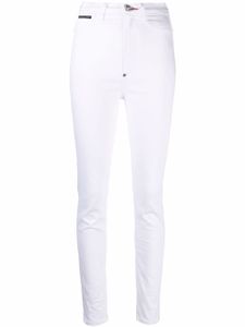 Philipp Plein jean slim à taille haute - Blanc