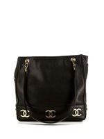 CHANEL Pre-Owned sac porté épaule Triple CC - Noir - thumbnail