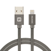 Swissten Lightning naar USB Kabel 0.2M Grijs