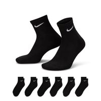 Nike Everyday Cushioned Enkel Sportsokken 6-Pack Zwart Wit - thumbnail