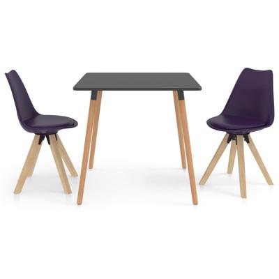 vidaXL 3-delige Eethoek lila vidaXL 3-delige Eethoek lila