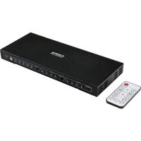 SpeaKa Professional 4 x 2 poorten HDMI-switch Met audiopoorten 3840 x 2160 Mpix Zwart - thumbnail