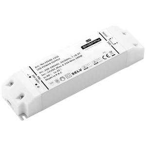 Dehner Elektronik SS 100-12VL LED-transformator, LED-driver Constante spanning 100 W 8.3 A 12 V/DC Overbelastingsbescherming, Overspanning, Geschikt voor