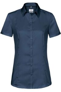 HAKRO Regular Fit Dames Overhemd marine, Effen