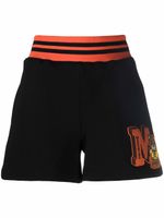 Moschino short en coton à logo imprimé - Noir