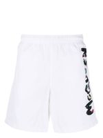 Alexander McQueen short de bain à logo imprimé - Blanc