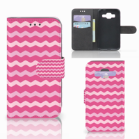 Samsung Galaxy Core Prime Telefoon Hoesje Waves Pink