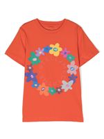 Stella McCartney Kids t-shirt en coton à logo imprimé - Orange