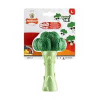 Nylabone, Extreem sterk kauweffect, Nieuw kauwspeeltje gemaakt van broccoli, Duurzaam kauwspeeltje met spek- en kaassmaak, Groot, Voor honden tot 23 kg