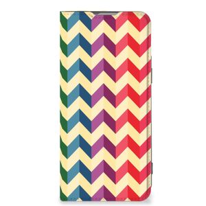 OnePlus Nord 2T Hoesje met Magneet Zigzag Multi Color