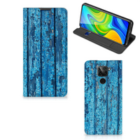 Xiaomi Redmi Note 9 Book Wallet Case Wood Blue - thumbnail