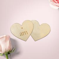 Houten hartje infinity