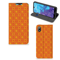 Huawei Y5 (2019) Hoesje met Magneet Batik Oranje - thumbnail