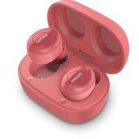 Philips Audio T2205RD/00 In-Ear Oordopjes met Microfoon, Volledig Draadloze Oordopjes (Bluetooth, Spraakassistent, Lange Afspeeltijd, Spatwaterbestendig IPX4, Superklein Oplaadetui) Rood, 2020/2021 Model, Een maat