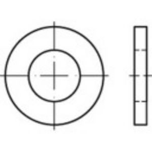 Onderlegring 12 mm 25 mm Staal Galvanisch verzinkt 100 stuk(s) TOOLCRAFT 135781