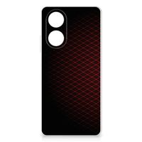 OPPO A58 4G TPU bumper Geruit Rood - thumbnail