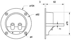 Visaton Ronde schroefterminal ST 77 1 stuk(s)