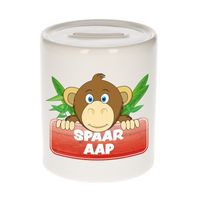 Kinder spaarpot met apen print 9 cm