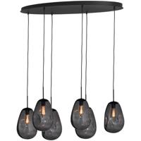 Masterlight Hanglamp Lava Oval 6x smoke glas Ø 22,5cm 2764-05-130-50-60560