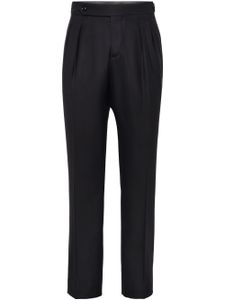 Brunello Cucinelli pantalon en laine vierge mélangée - Noir