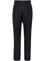 Brunello Cucinelli pantalon en laine vierge mélangée - Noir