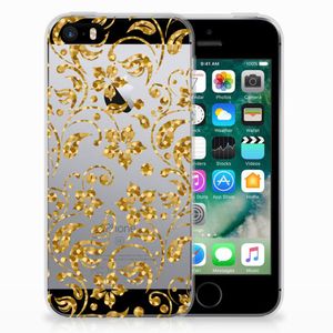 Apple iPhone SE | 5S TPU Case Gouden Bloemen