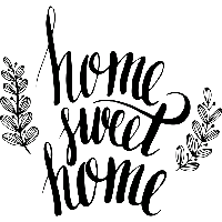 Home sweet home - Muursticker - thumbnail