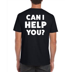 Can I help you t-shirt zwart beurzen en evenementen voor heren 2XL  -