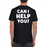 Can I help you t-shirt zwart beurzen en evenementen voor heren 2XL  - - thumbnail