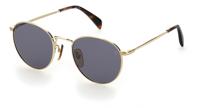 David Beckham zonnebril 1005/S heren cat.3 rond RVS goud/grijs