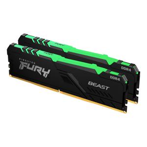 Kingston FURY Beast RGB Werkgeheugenset voor PC DDR4 32 GB 2 x 16 GB 3600 MHz 288-pins DIMM CL18 KF436C18BBAK2/32