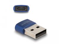 Delock 60051 USB 2.0 Adapter USB Type-A male naar USB Type-C female blauw - thumbnail