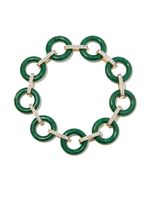 Mateo bracelet en or 14ct serti de diamants et de malachite