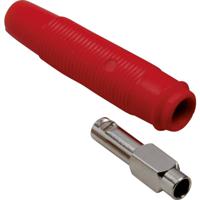 TRU COMPONENTS Laboratoriumbus Koppeling, recht Stift-Ø: 4 mm Rood 100 stuk(s) - thumbnail