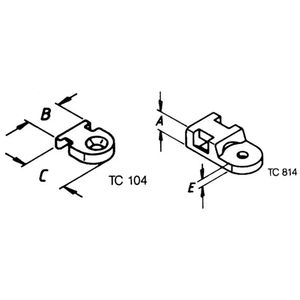 Helukabel TC 104 Bevestigingssokkel Schroefbaar 91040-1000 Hittebestendig Transparant 1000 stuk(s)