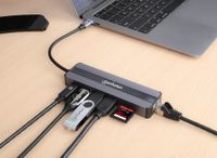 Manhattan 153928 USB-C dockingstation Geschikt voor merk: Universeel Incl. laadfunctie, USB-C Power Delivery - thumbnail