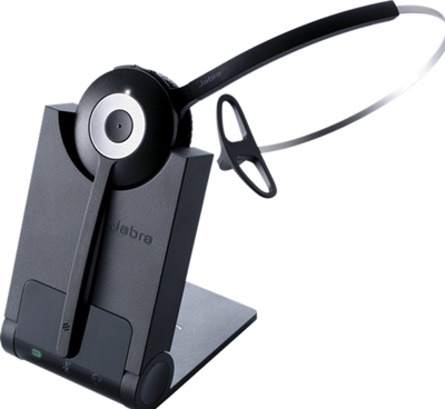 Jabra Pro 930 MS Over Ear headset Telefoon DECT Mono Zwart Noise Cancelling Microfoon uitschakelbaar (mute)