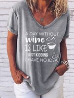 A Day Without Wine Is Like Just Kidding I Have No Idea Tshirt