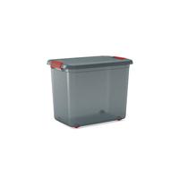 KIS K Latch Box XXL body + deksel met clips 59 x 39 x 45 H, transparant grijs, 59,1 x 39 x 87,5