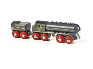 Brio 33697002 Zwarte stoomlocomotief met kolentender