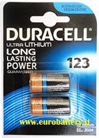 Duracell Lithium-PHOTOBATT. CR 123A, 2ER